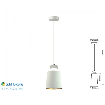 Lampadario LED a Cilindro in Metallo 7W Colore Bianco 4000K - V-tac