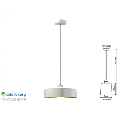 Lampadario LED a Scodella in Metallo 7W Colore Bianco 3000K - V-tac