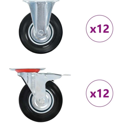 Rotelle 24 pz 125 mm - VIDAXL
