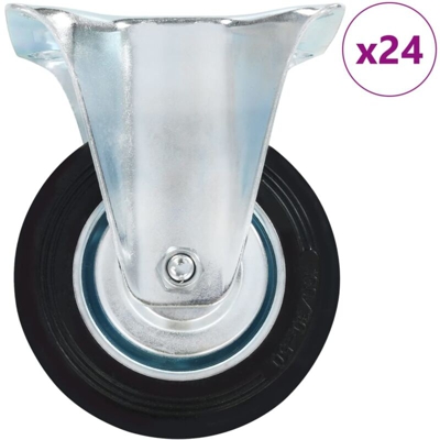 Vidaxl - Rotelle Fisse 24 pz 100 mm