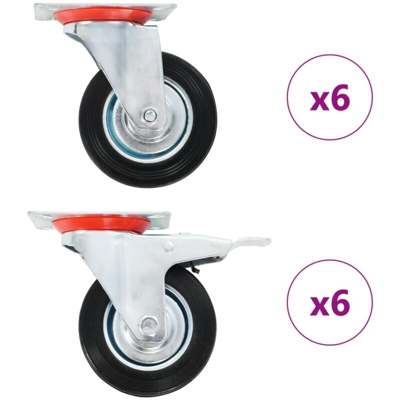 Vidaxl - Ruote Girevoli 12 pz 100 mm