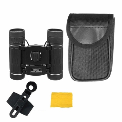Mini binocolo compatto con obiettivo zoom HD 100x22 per visione notturna ad alta potenza - AUGIENB