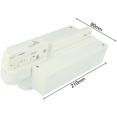 Ledlux - Testa Alimentazione Con Box Led Driver Colore Bianco Per Faro Led Binario Trifase per CB40103
