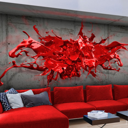 Fotomurale Red Ink Blot cm 300x210 Artgeist precio