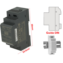HDR-30-12 Trasformatore Rotaia Industriale 12V 24W 2A Barra Guida DIN Rail Power Supply Universale - Meanwell precio
