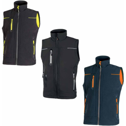 GILET TECNICO IMPERMEABILE, ANTIVENTO E TRASPIRANTE BLACK CARBON ORANGE SOFT SHELL - MODELLO: UNIVERSE U-POWER - Taglia L en oferta