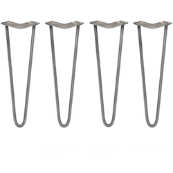 SKISKI LEGS - 4 Gambe per Tavolo a Forcina 40,6cm 2 Rebbi in Acciaio Colore Naturale Spessore 12mm características