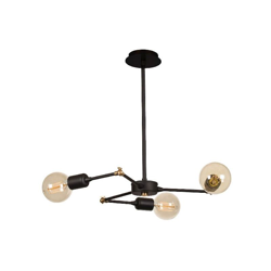 Homemania - Lampadario Labirint - Lampada a Sospensione - da Soffitto - Nero in Metallo, 50 x 50 x 43 cm, 3 x E27, Max 60W en oferta