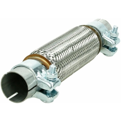 Tubo flessibile di scarico in acciaio inox universale 45 x 200 mm con 2 morsetti - ECD GERMANY