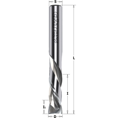 Cmt Orange Tools - 190.504.11 FRESA ELICOIDALE Z2+2 HWM D=9.52x7-28.5x76 DX