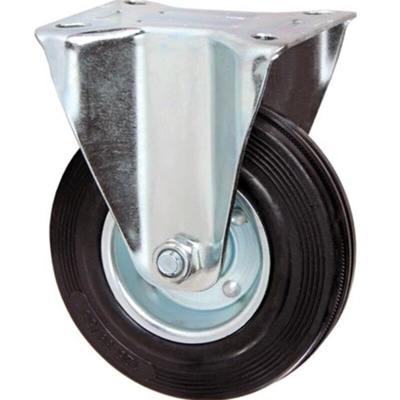 Maurer - Ruota Ruote in Gomma con Piastra Fissa Ø 125 mm Portata 100kg Piastra 105x85 mm