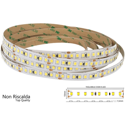 24V Bobina Led 12W/M 165LM/W 2000LM/M 3 Step Bianco Neutro 4000K Non Riscalda 800 Smd 2835 5 Metri IP20 - LEDLUX