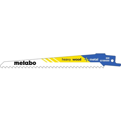 Metabo 100 lame per seghe diritte, legno+metallo, serie 'professional', 150x1,25 mm, BiM, 3,2 mm/ 5,1 TPI - 628259000