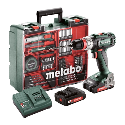 Metabo Trapano-avvitatore a batteria BS 18 L Quick Set, 18V 2x2Ah Li-Ion, Caricabatteria SC 30, Valigetta in plastica, Officina mobile - 602320870