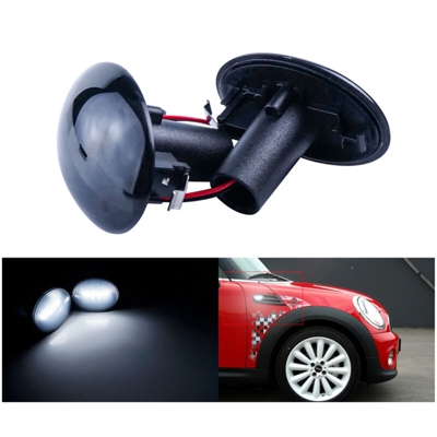 Kit Freccia Laterale a Led Side Marker Lente Nero Fume Luce Bianco Per Mini R56 R57 R58 R59 2007-2013 - CARALL