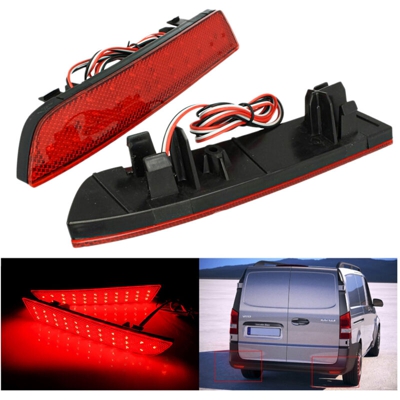 Kit 2 Fanali Posteriori A Led Rosso Per Mercedes Benz Vito Box W447 OEM A4478260140 Sostituzione Riflettore Catarifrangente Originale - CARALL