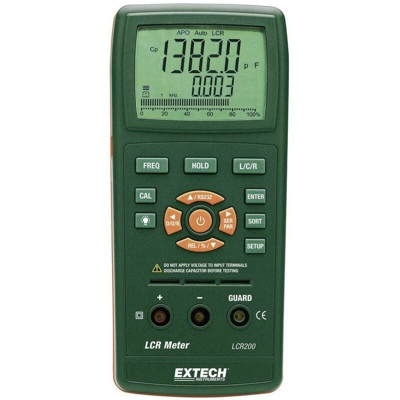 LCR200 Tester per componenti digitale CAT I Display (Counts): 20000 - Extech