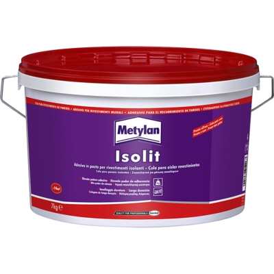 Henkel - Metylan adesivo acrilico Isolit Kg.7 polistirolo e poliuretano sughero