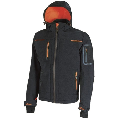 GIACCA PROFESSIONALE DA LAVORO SOFT SHELL DEEP BLUE ORANGE - MODELLO: SPACE U-POWER - Taglia S