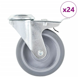 Ruote Girevoli con Foro per Bulloni 24 pz 100 mm - VIDAXL en oferta