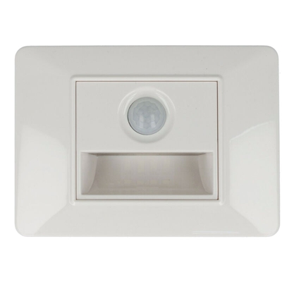 SANDASDON Segnapasso Led Con Sensore Bianco 220V 1,6W Caldo 3500K Per Scatola 503 Compatibile Vimar Plana