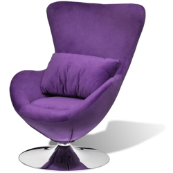 Poltrona Girevole a Uovo con Cuscino Piccola Viola in Velluto - ASUPERMALL características