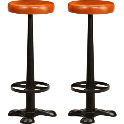 Sedie da Bar 2 pz in Vera Pelle - ASUPERMALL