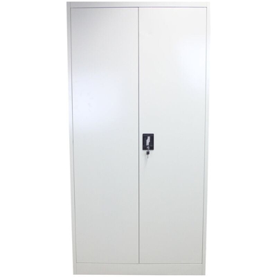 MonsterShop - Armadietto Grigio Chiaro in Metallo Solido per Casa e Ufficio con 2 Porte e 4 Piani Regolabili 180cm x 90cm x 40cm - MONSTER RACKING