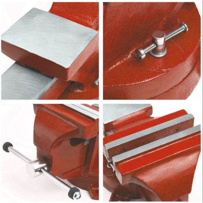 MORSA DA BANCO FISSA IN ACCIAIO APERTURA MAX GANASCE 130mm - KOMBO