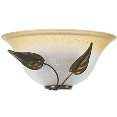 ONLI - Applique stile classico in metallo marrone e vetro sfumato ambra