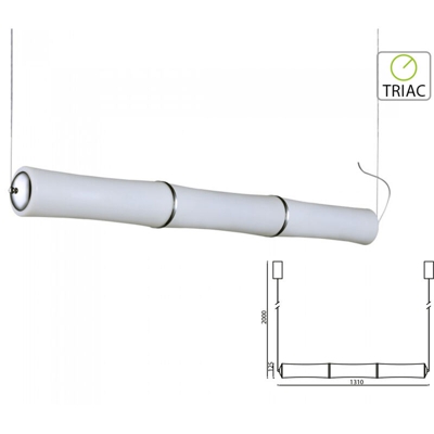Lampada Led A Sospensione Moderno Forma 3 Canne Bambu Lunga 1310mm 52W 3000K Dimmerabile Triac Dimmer SKU-3979 - V-TAC