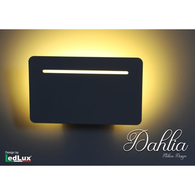 Ledlux - Applique Led Da Parete Modello Dahlia Italian Design Moderna 6W Bianco Caldo