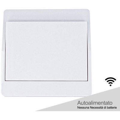 Interruttore Wireless Telecomando Senza Batteria Pila 1 Tasto Impermeabile IP65 Per Multi Ricevitori CL8220 Batteryless - LEDLUX