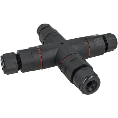 Connettore Giunta Di Connessione Forma X IP68 Senza Viti Collegamento Veloce 4 Posti Per Cavo Elettrico 6-12mm - LEDLUX