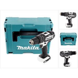 Makita DHP 482 W ZJ - 18 V Trapano avvitatore a percussione a batteria bianco in valigetta Makpac ​​​​​​​- senza batteria, senza caricatore en oferta