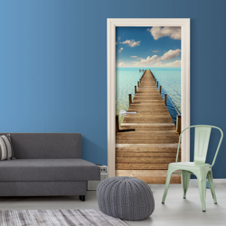 Fotomurale per porta Turquoise Harbour cm 100x210 Artgeist precio