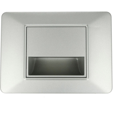 Segnapasso Led Silver 220V 1,6W Caldo 3500K Per Cassette 503 Compatibile Vimar Plana - Sandasdon