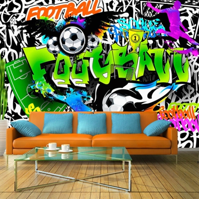 Fotomurale Football Graffiti cm 250x175 Artgeist