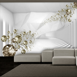 Fotomurale Diamond Corridor Grey cm 300x210 Artgeist en oferta