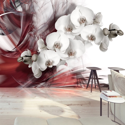 Fotomurale Orchidea in rosso cm 100x70 Artgeist