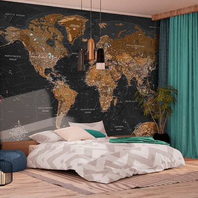 Fotomurale World Stylish Map cm 150x105 Artgeist