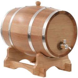 Barilotto di Vino con Spina in Legno Massello di Rovere 12 L - ASUPERMALL precio