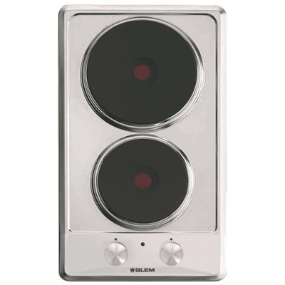 Piano Cottura GT320IX Elettrico 2 Zone Cottura da 30 cm Colore Inox