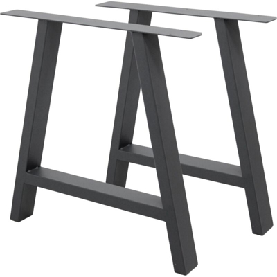 2 x Gambe del tavolo design ad A industriale base per tavolo in acciaio 70x72 cm - ECD GERMANY