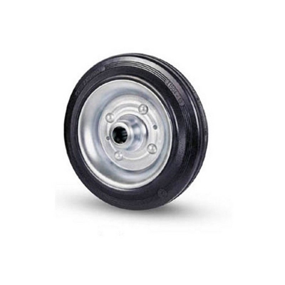 Valsecchi - Ruota in gomma e flange in acciaio da 140mm