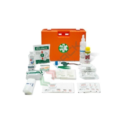 Pack Services - Cassetta pronto soccorso, contenuto maggiorato, Mis. 282 L x 112 P x 220 H mm, D.M. 388 e D.L. 81, allegato 2, fino a 2 lavoratori