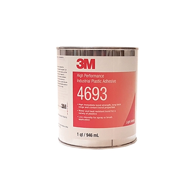 Adesivo a solvente 3M sintetico trasparente Scotch Weld 7312 / 4693 - 0,946 litri per plastiche difficili