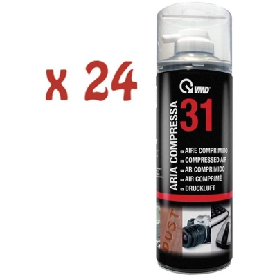 24 Bombolette Spray Aria Compressa 400Ml Con Convogliatore 31 - Vmd