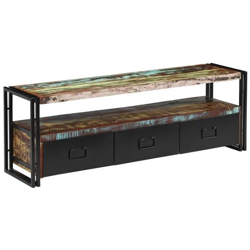 Mobile Porta Tv In Legno Massello Di Recupero 120x30x40 Cm en oferta