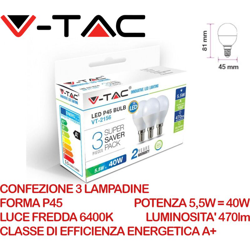 lampada led filamento e27 goccia a60 satinata 5.5w luce calda tipo 7178 - V-TAC en oferta